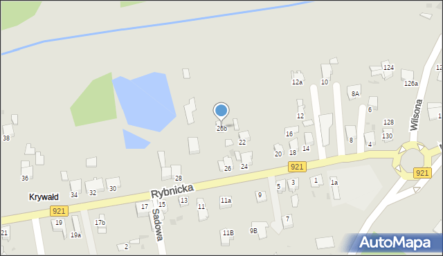 Knurów, Rybnicka, 26b, mapa Knurów