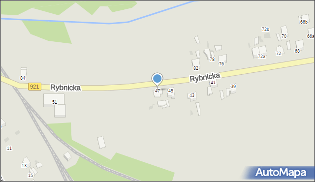 Knurów, Rybnicka, 47, mapa Knurów