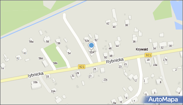 Knurów, Rybnicka, 52A, mapa Knurów