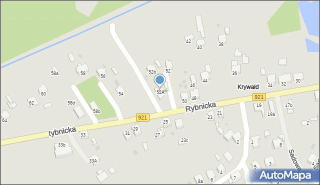 Knurów, Rybnicka, 52A, mapa Knurów