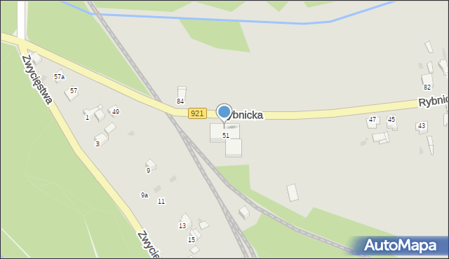 Knurów, Rybnicka, 53, mapa Knurów