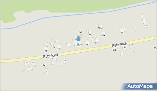 Knurów, Rybnicka, 72a, mapa Knurów