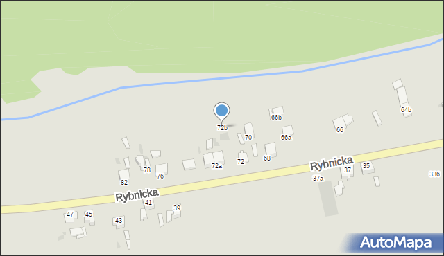 Knurów, Rybnicka, 72b, mapa Knurów