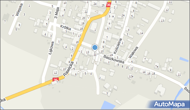 Kobylin, Rynek Piłsudskiego Józefa, marsz., 11, mapa Kobylin