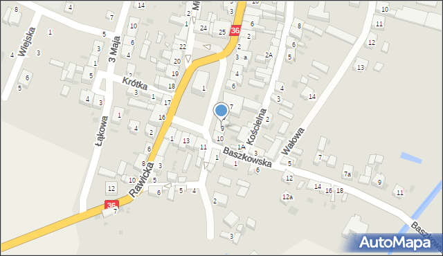 Kobylin, Rynek Piłsudskiego Józefa, marsz., 9, mapa Kobylin