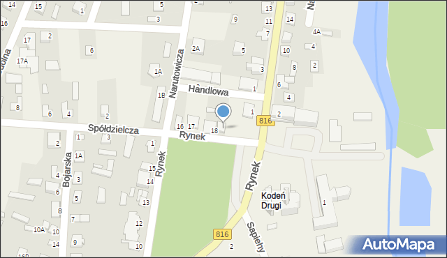 Kodeń, Rynek, 19, mapa Kodeń