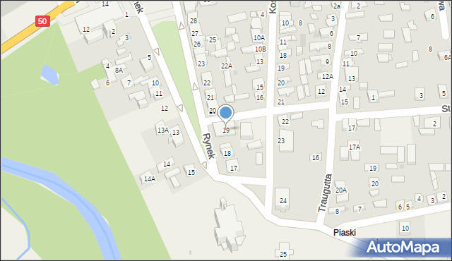 Kołbiel, Rynek, 19, mapa Kołbiel