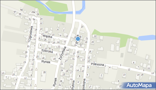 Końskowola, Rybna, 22, mapa Końskowola