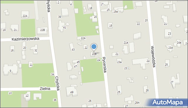 Konstancin-Jeziorna, Rycerska, 22B, mapa Konstancin-Jeziorna