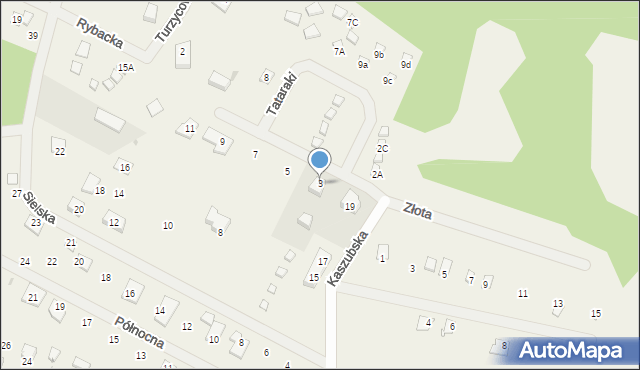 Kopalino, Rybacka, 3, mapa Kopalino