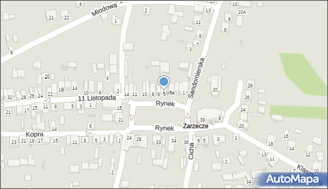 Koprzywnica, Rynek, 5, mapa Koprzywnica