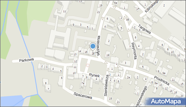 Korfantów, Rynek, 18, mapa Korfantów