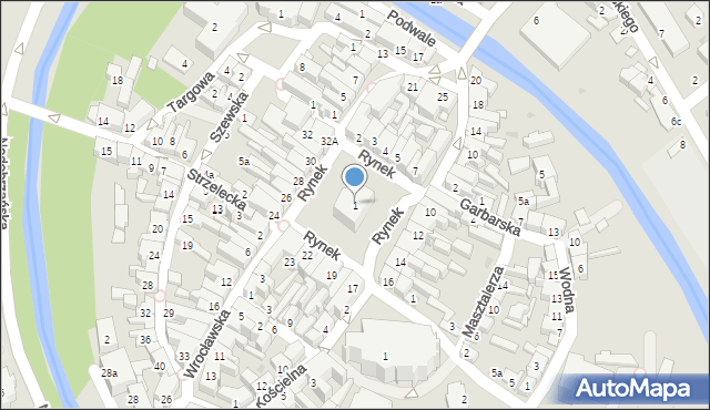 Kościan, Rynek, 1, mapa Kościan