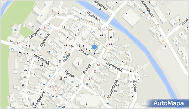 Kościan, Rynek, 7, mapa Kościan