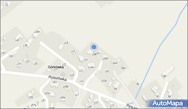 Kościelisko, Rysulówka, 108, mapa Kościelisko