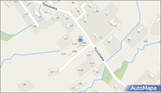 Kościelisko, Rysulówka, 109a, mapa Kościelisko