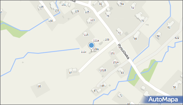 Kościelisko, Rysulówka, 109c, mapa Kościelisko