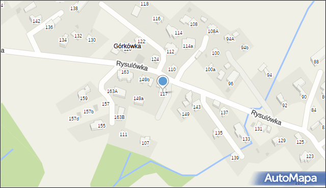 Kościelisko, Rysulówka, 117, mapa Kościelisko