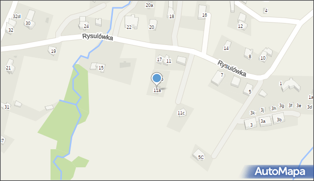 Kościelisko, Rysulówka, 11a, mapa Kościelisko