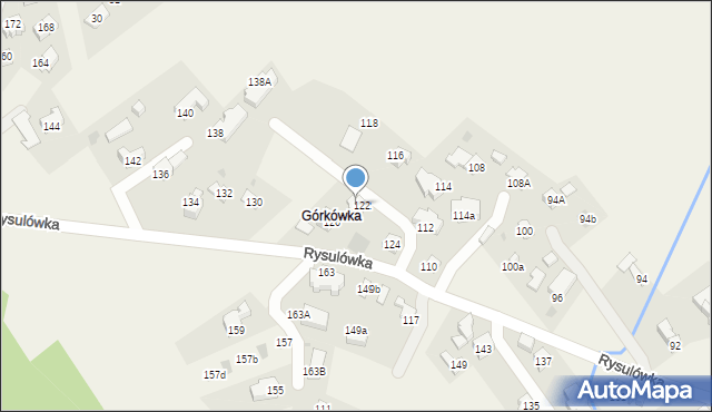 Kościelisko, Rysulówka, 128, mapa Kościelisko