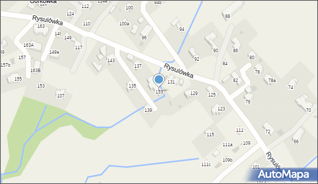 Kościelisko, Rysulówka, 133, mapa Kościelisko