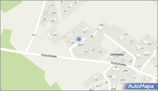 Kościelisko, Rysulówka, 136, mapa Kościelisko