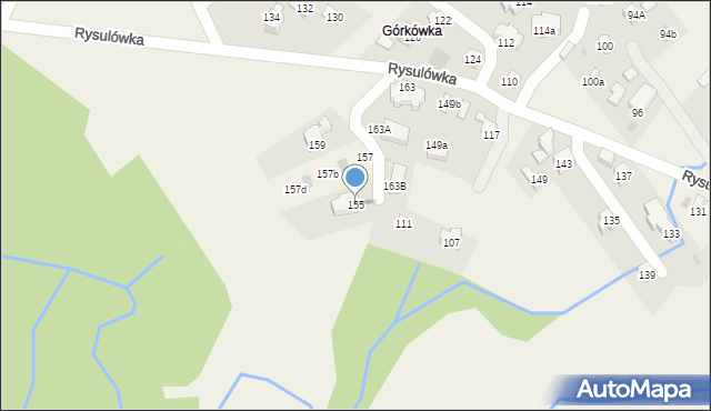 Kościelisko, Rysulówka, 155, mapa Kościelisko