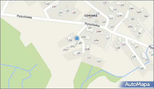 Kościelisko, Rysulówka, 157a, mapa Kościelisko