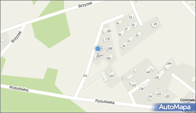 Kościelisko, Rysulówka, 160, mapa Kościelisko