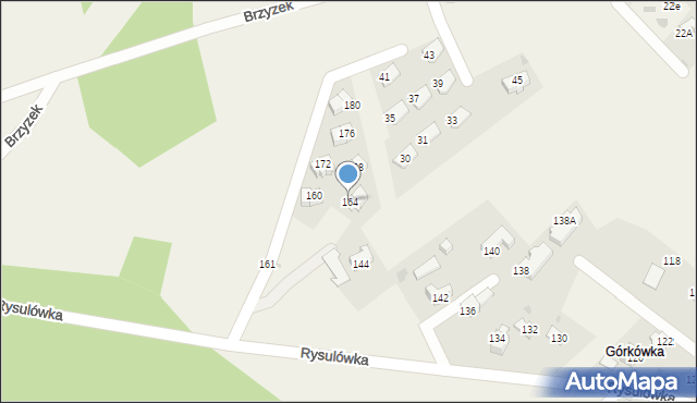 Kościelisko, Rysulówka, 164, mapa Kościelisko