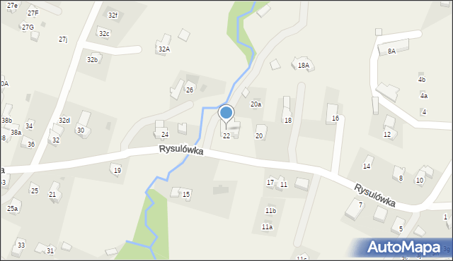 Kościelisko, Rysulówka, 22a, mapa Kościelisko