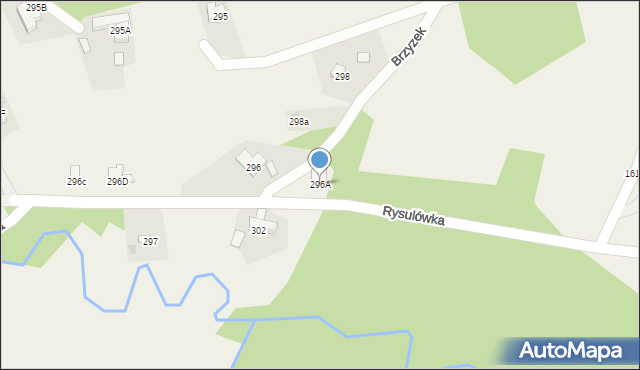 Kościelisko, Rysulówka, 296A, mapa Kościelisko