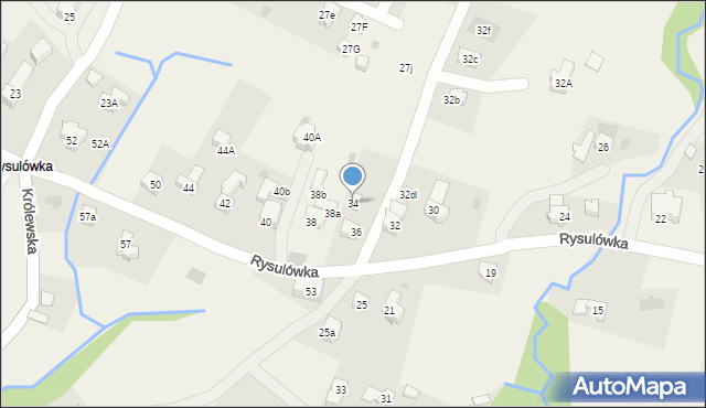 Kościelisko, Rysulówka, 34, mapa Kościelisko