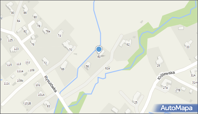 Kościelisko, Rysulówka, 61, mapa Kościelisko
