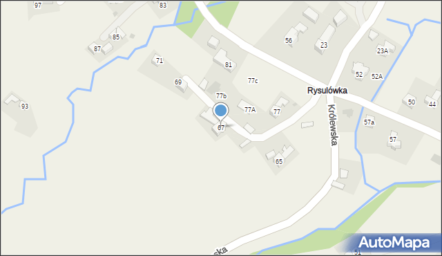 Kościelisko, Rysulówka, 67, mapa Kościelisko