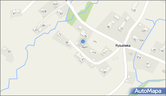 Kościelisko, Rysulówka, 77b, mapa Kościelisko