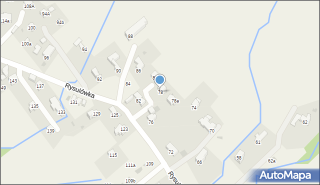 Kościelisko, Rysulówka, 78, mapa Kościelisko