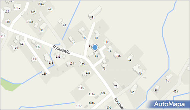 Kościelisko, Rysulówka, 82a, mapa Kościelisko