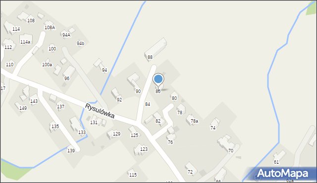 Kościelisko, Rysulówka, 86, mapa Kościelisko