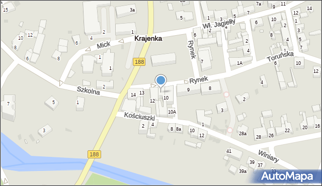 Krajenka, Rynek, 11, mapa Krajenka