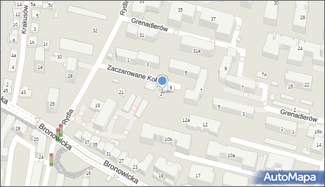 Kraków, Rydla Lucjana, 27, mapa Krakowa