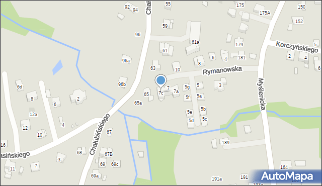 Kraków, Rymanowska, 7c, mapa Krakowa