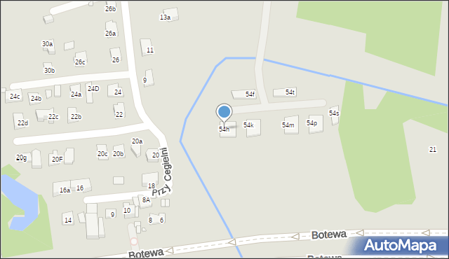 Kraków, Rybitwy, 54h, mapa Krakowa