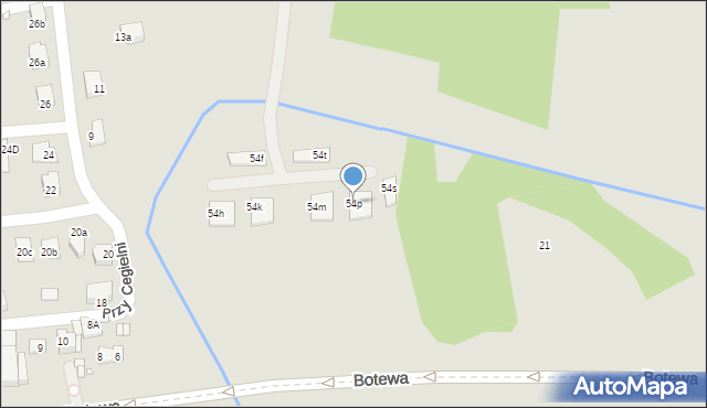 Kraków, Rybitwy, 54p, mapa Krakowa