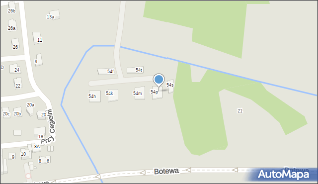 Kraków, Rybitwy, 54r, mapa Krakowa