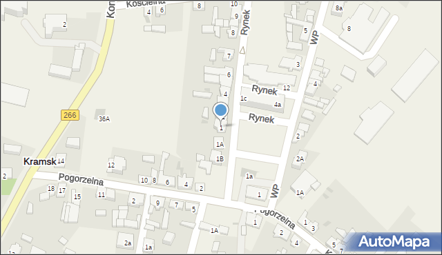 Kramsk, Rynek, 1, mapa Kramsk