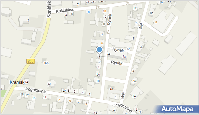 Kramsk, Rynek, 3, mapa Kramsk