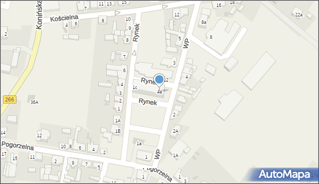 Kramsk, Rynek, 4a, mapa Kramsk