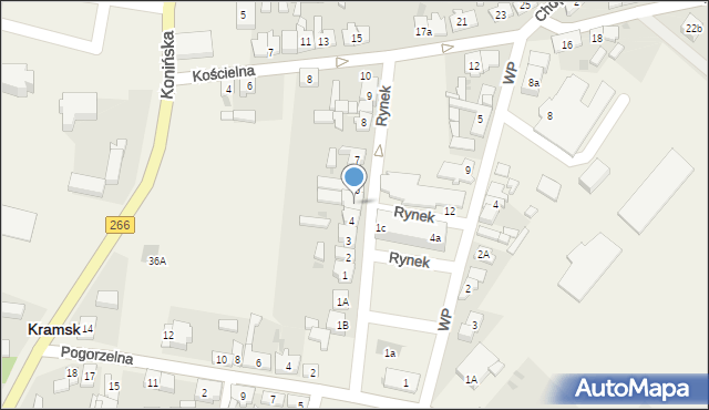 Kramsk, Rynek, 5, mapa Kramsk