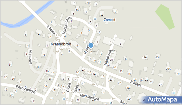 Krasnobród, Rynek, 2, mapa Krasnobród
